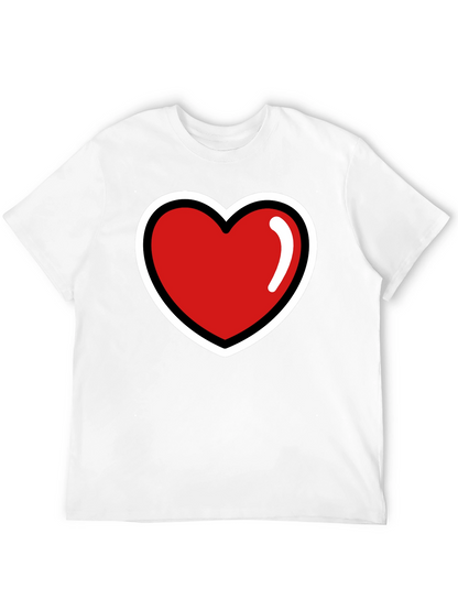 Heart Graphic T-Shirt - Stylish Black Tee