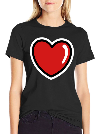Heart Graphic T-Shirt - Stylish Black Tee
