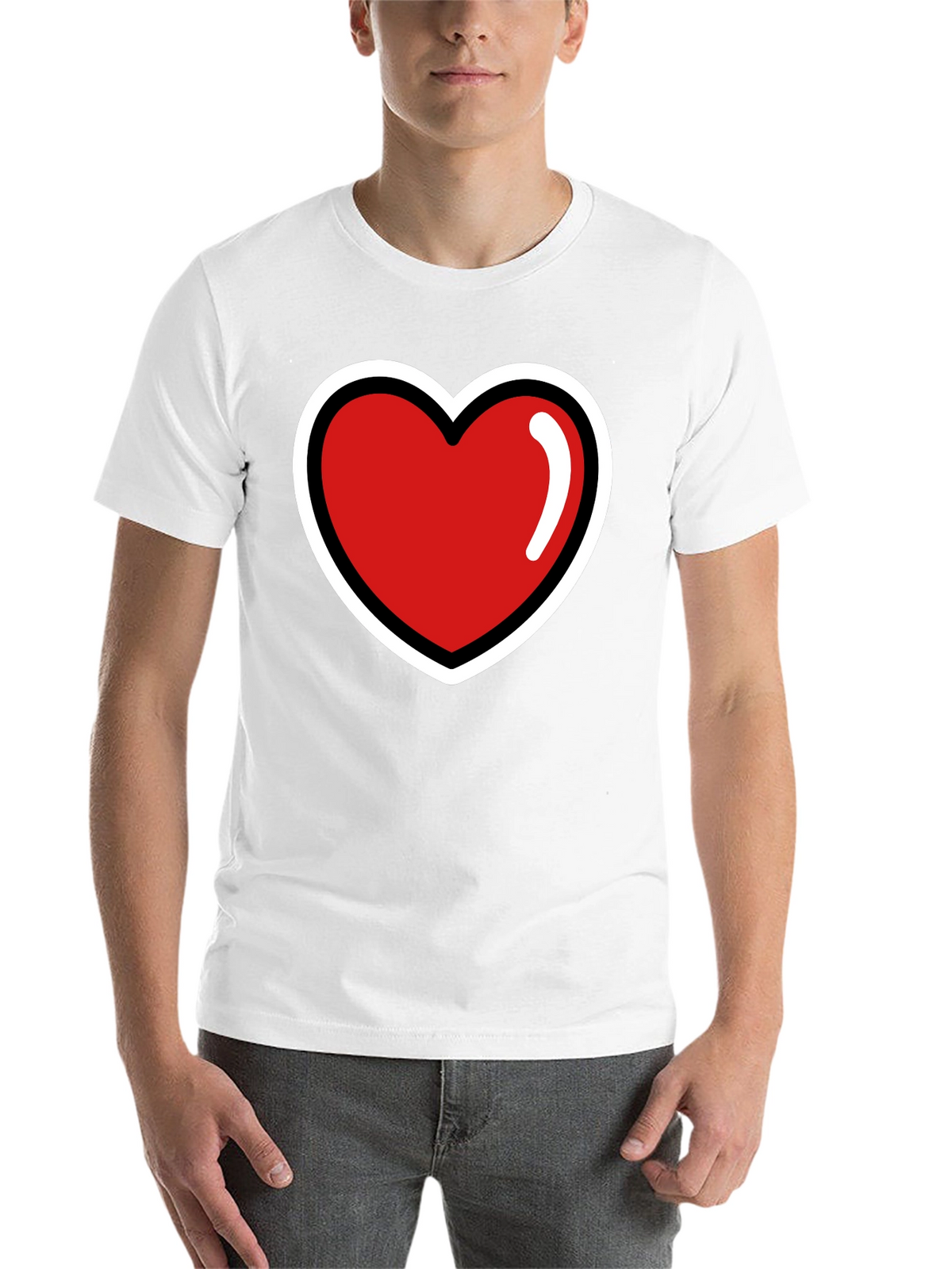 Heart Graphic T-Shirt - Stylish Black Tee