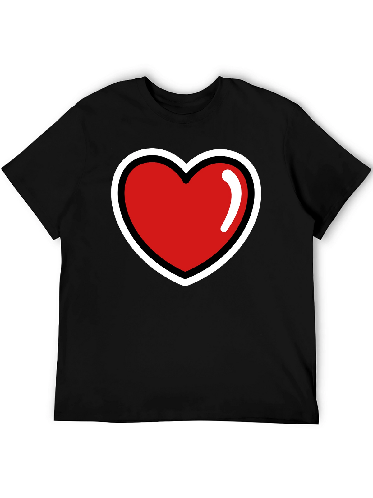 Heart Graphic T-Shirt - Stylish Black Tee