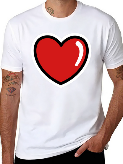 Heart Graphic T-Shirt - Stylish Black Tee