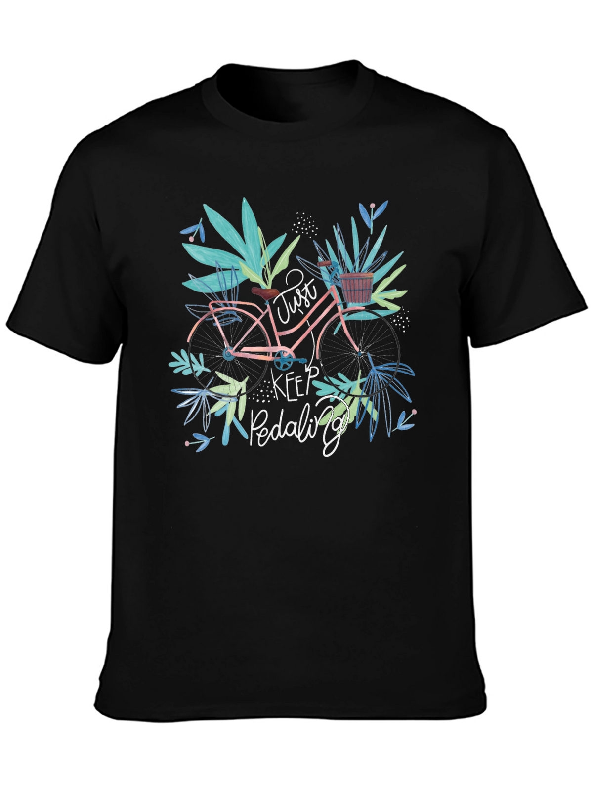 Just Keep Pedaling Bicycle Graphic Tee