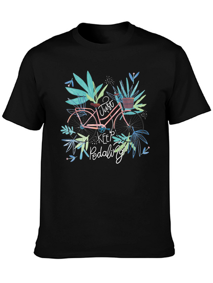 Just Keep Pedaling Bicycle Graphic Tee