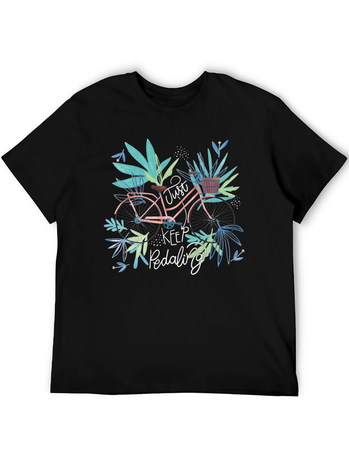 Just Keep Pedaling Bicycle Graphic Tee