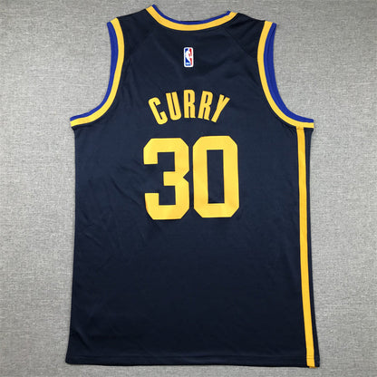 Men's Golden State Warriors Stephen Curry #30 Navy Swingman Jerseys - Statement Edition