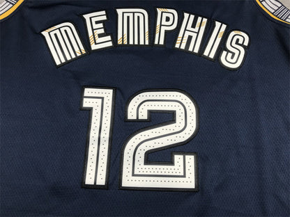 Men's Memphis Grizzlies Ja Morant #12 Navy City Edition Classic Jerseys