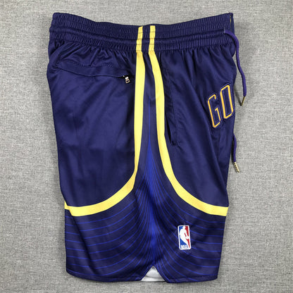 Men's Golden State Warriors Navy Statement Edition Pocket Shorts1