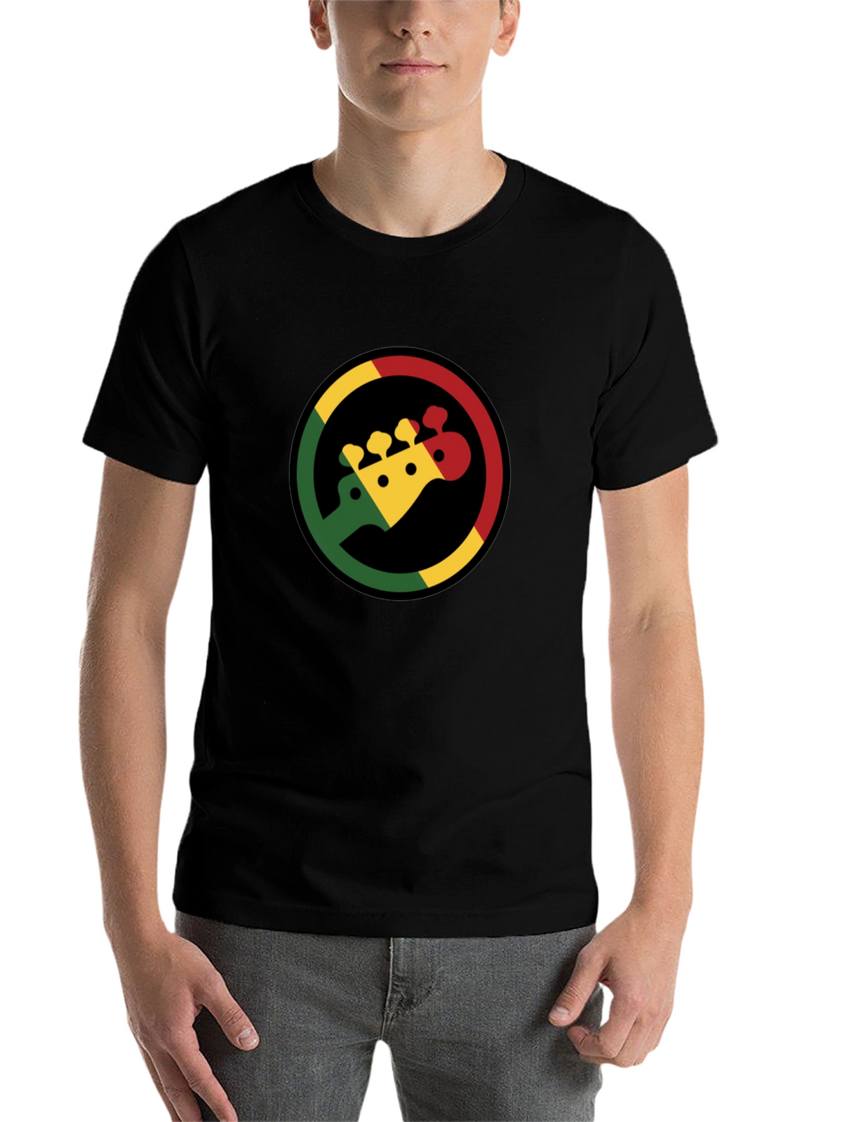 Rasta Bass Guitar T-Shirt - Reggae Music Tee