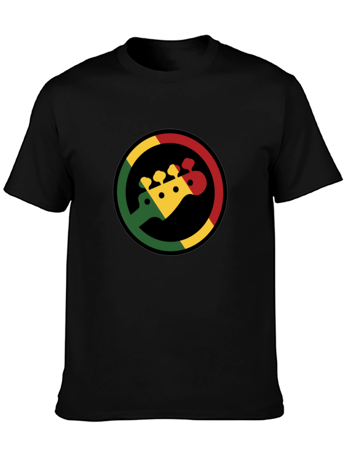 Rasta Bass Guitar T-Shirt - Reggae Music Tee