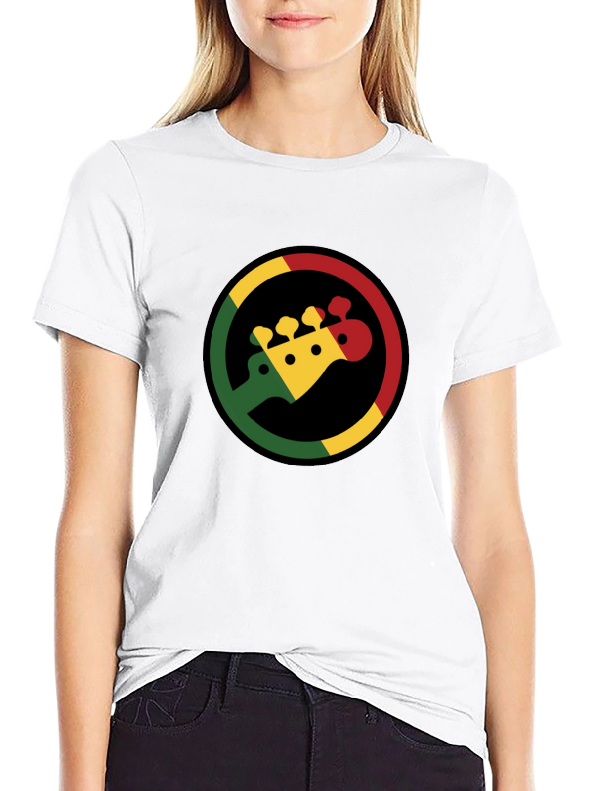 Rasta Bass Guitar T-Shirt - Reggae Music Tee