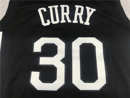 Men's Golden State Warriors Stephen Curry #30 Black Fast Break Replica Jerseys