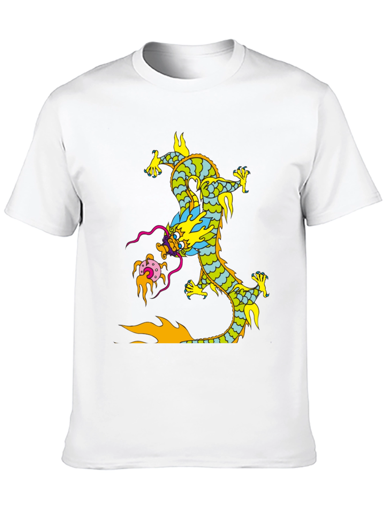 Dragon Graphic Print Black T-Shirt