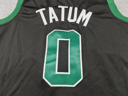 Men's Boston Celtics Jayson Tatum #0 Black Swingman Jerseys - Statement Edition