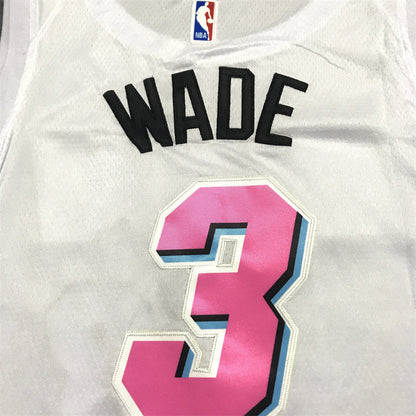 Men's Miami Heat Dwyane Wade #3 White Swingman Jerseys - City Edition