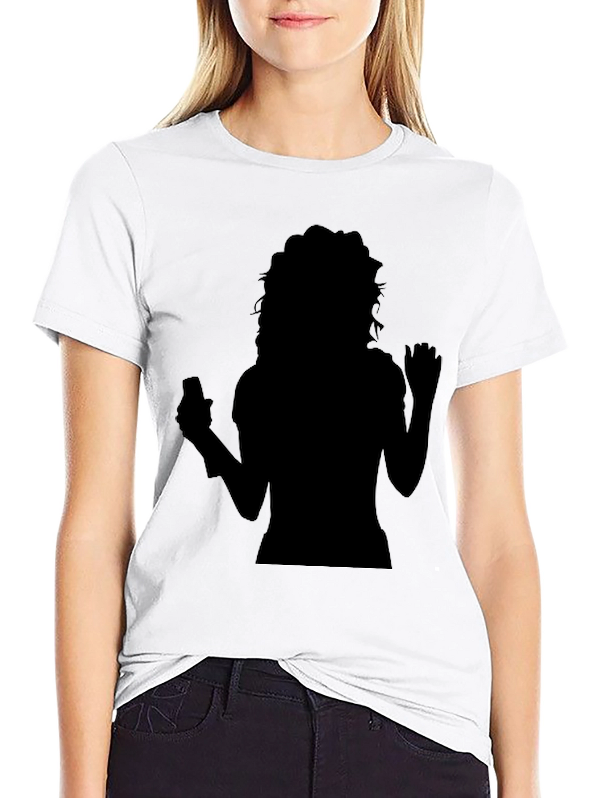 Silhouette Graphic Tee - Black Casual Shirt