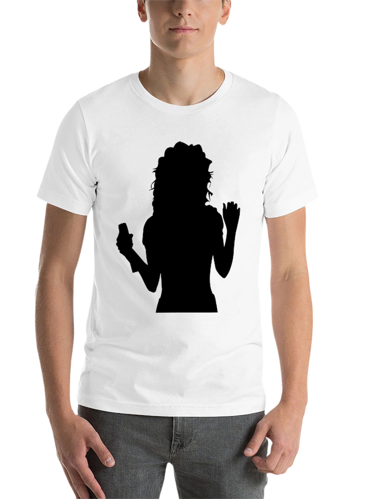 Silhouette Graphic Tee - Black Casual Shirt