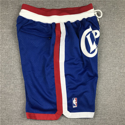 Men's LA Clippers 1984-85 Hardwood Classics Blue Basketball Shorts1