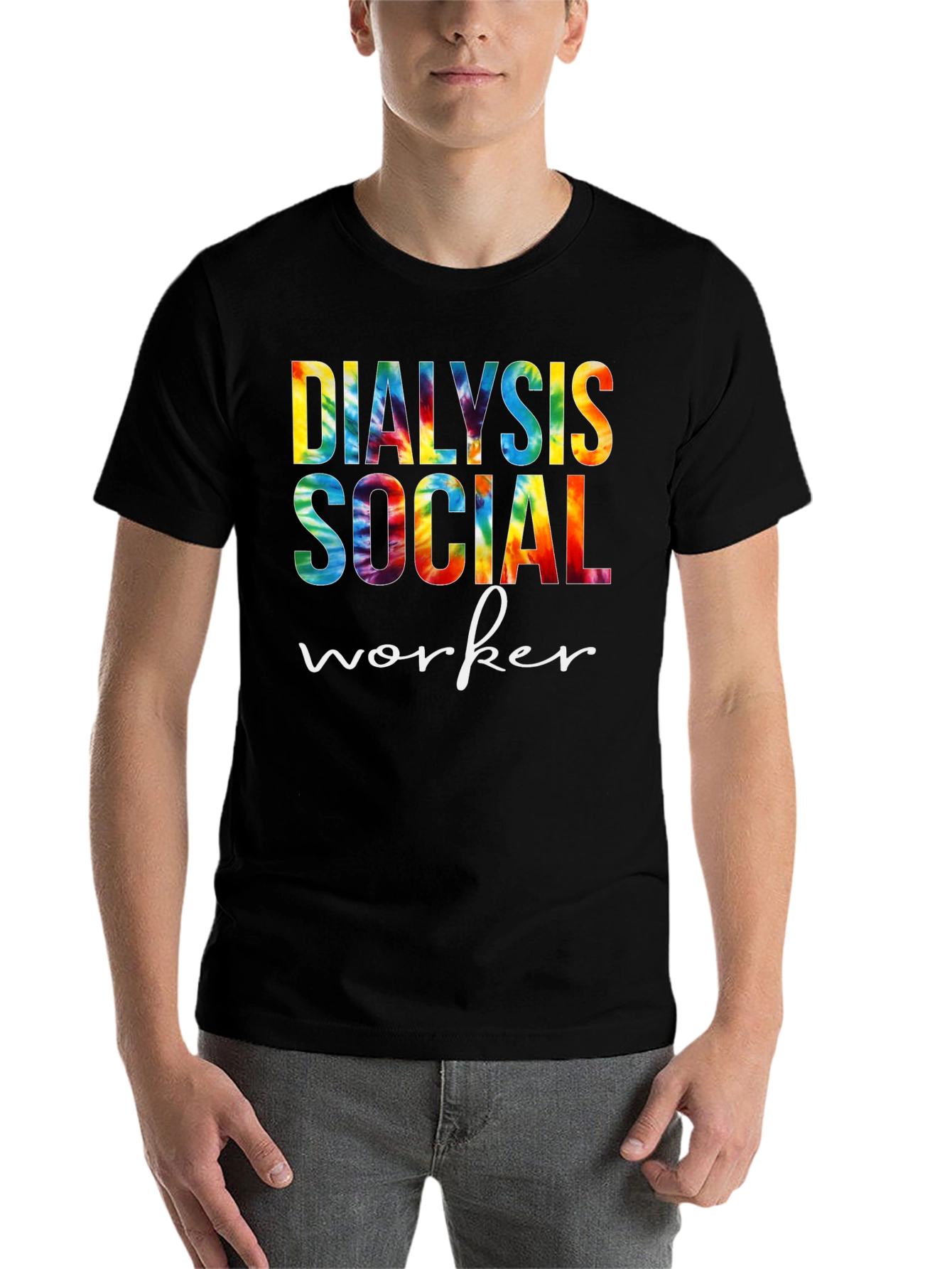 Dialysis Social Worker Tie Dye Graphic Tee