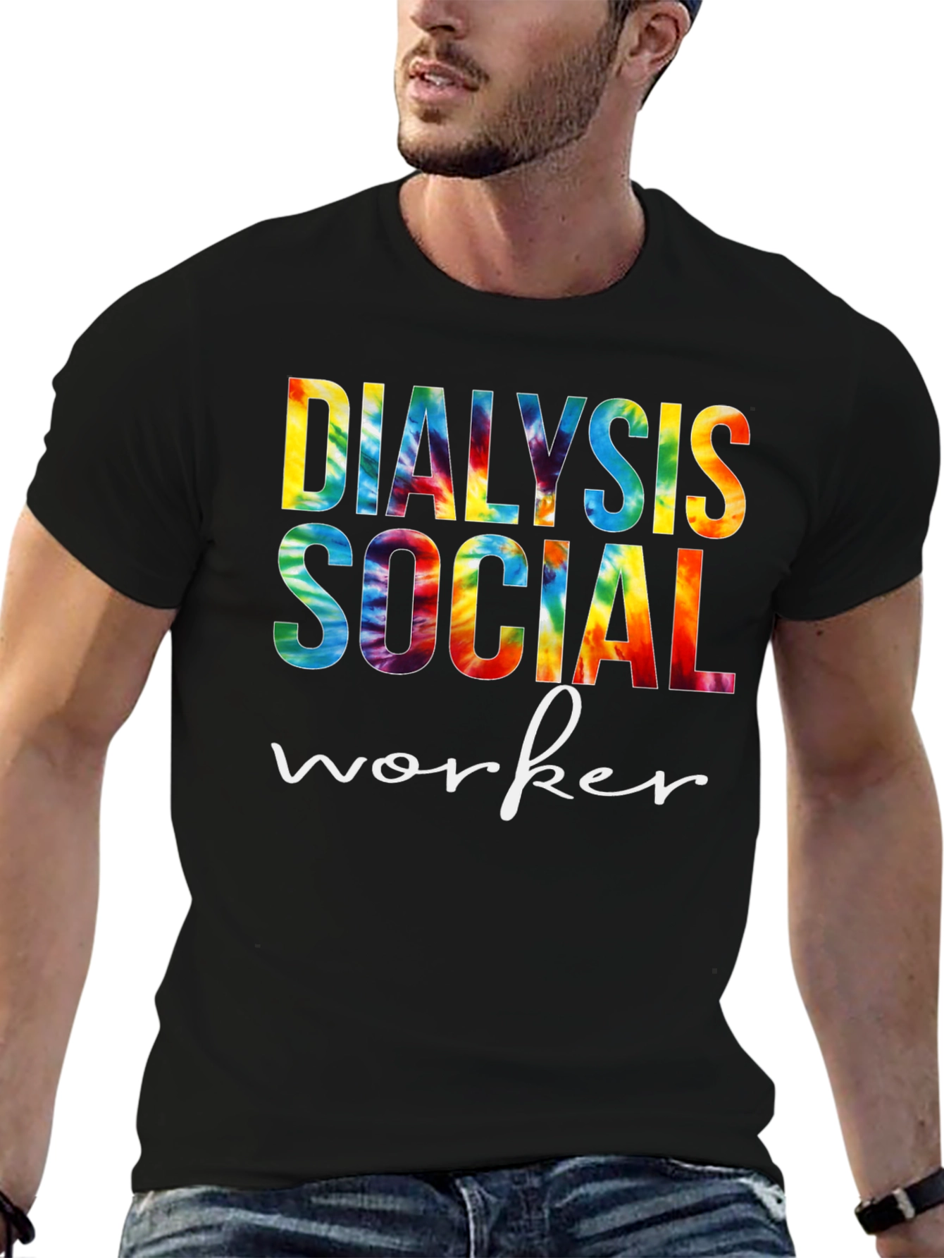 Dialysis Social Worker Tie Dye Graphic Tee