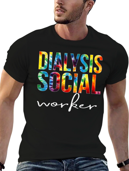 Dialysis Social Worker Tie Dye Graphic Tee