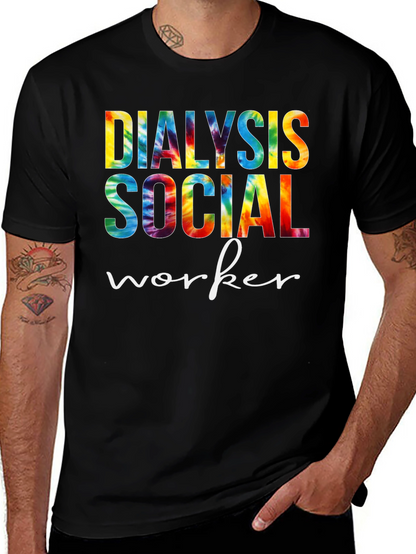 Dialysis Social Worker Tie Dye Graphic Tee