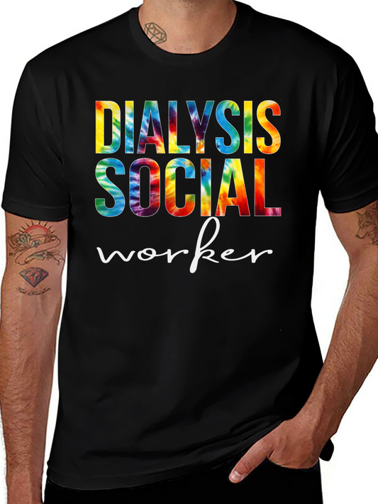 Dialysis Social Worker Tie Dye Graphic Tee