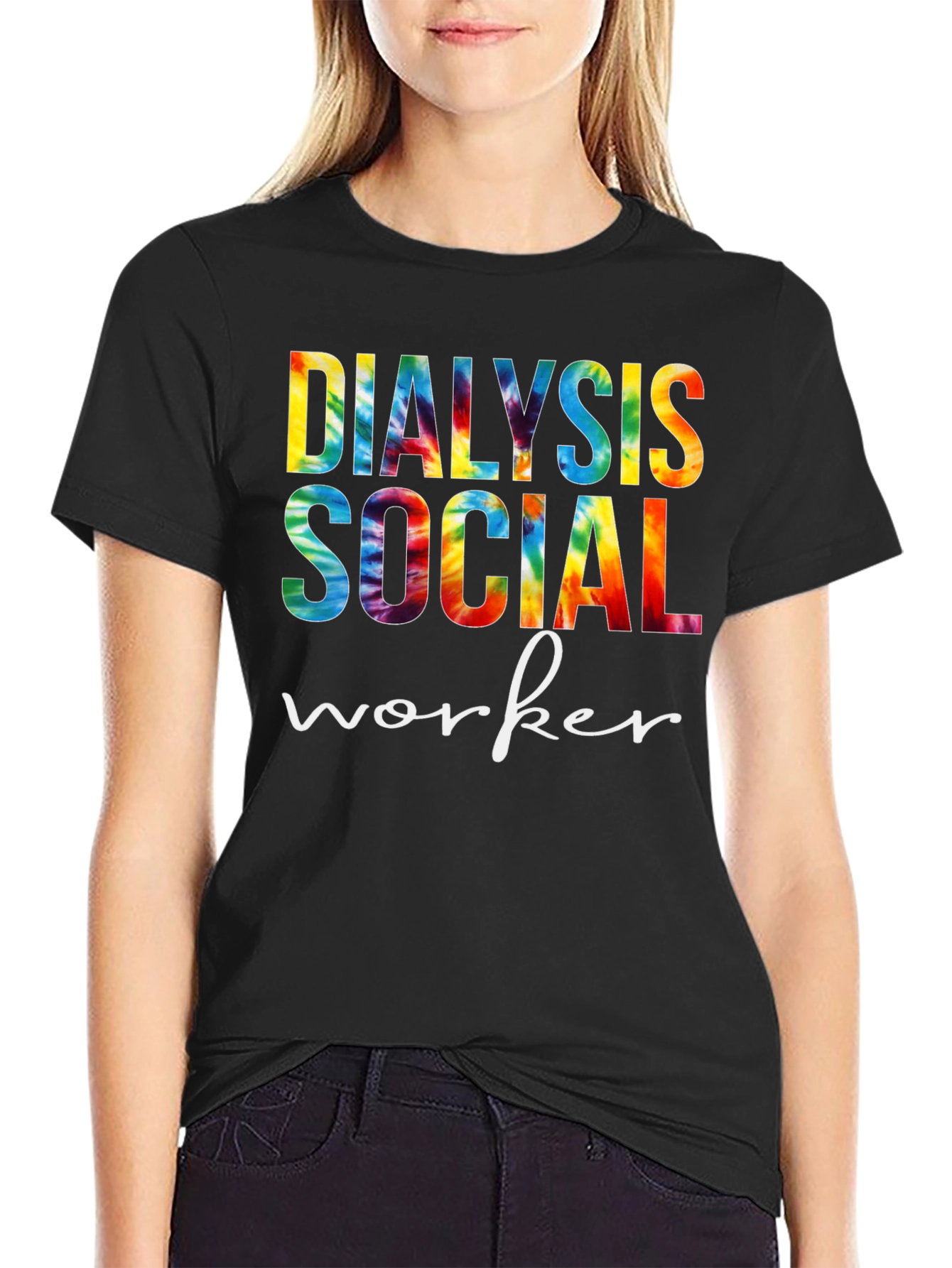 Dialysis Social Worker Tie Dye Graphic Tee