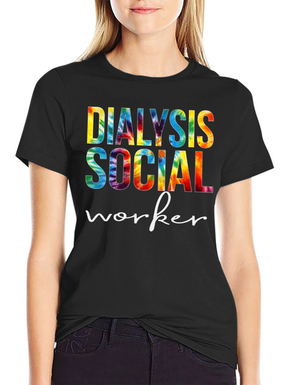 Dialysis Social Worker Tie Dye Graphic Tee