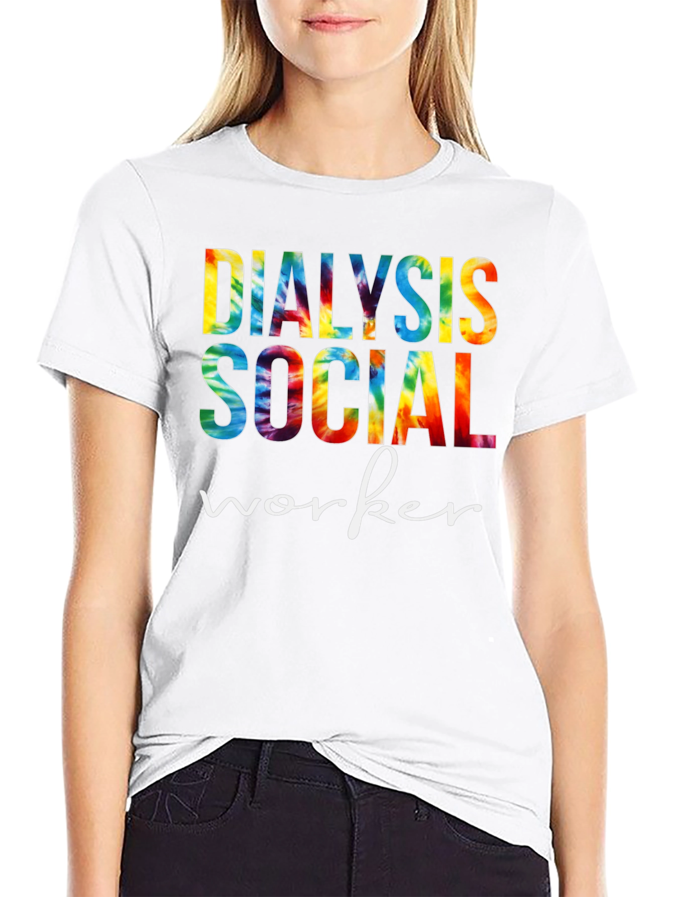 Dialysis Social Worker Tie Dye Graphic Tee
