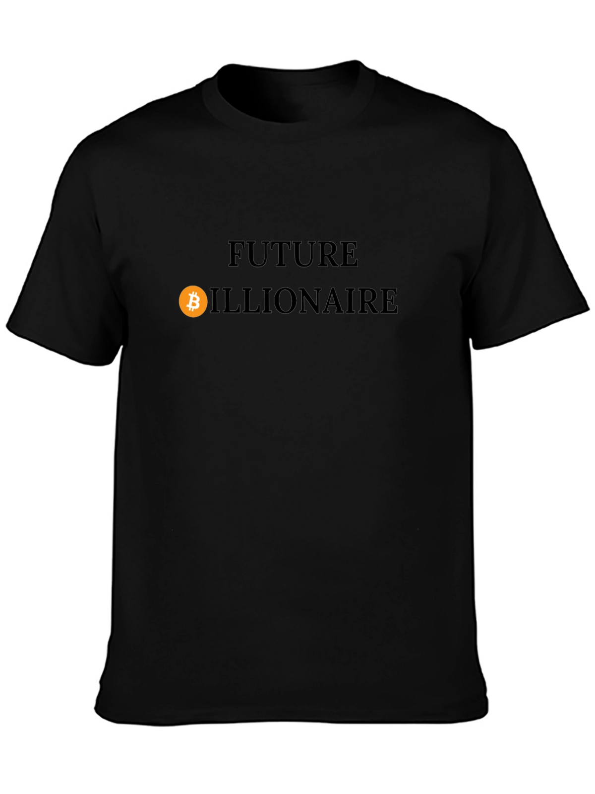 Future Billionaire Bitcoin Graphic Tee - Black Cotton