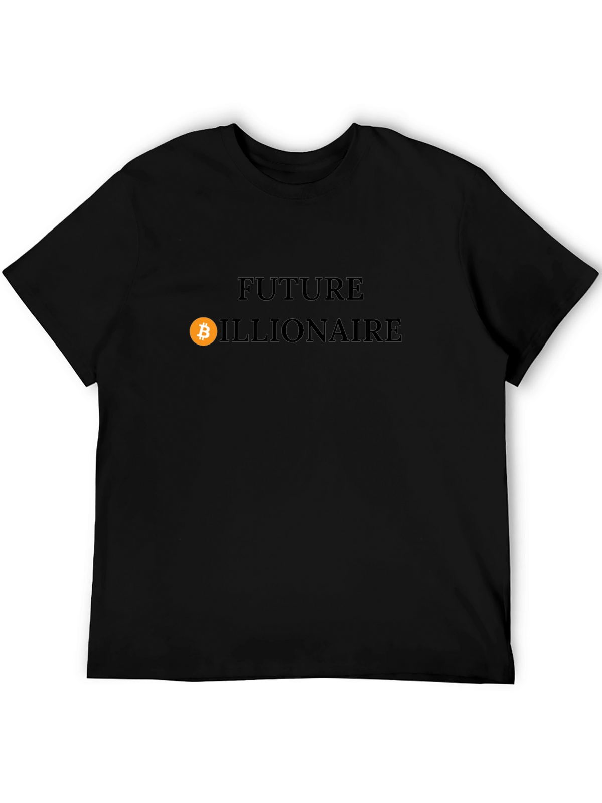 Future Billionaire Bitcoin Graphic Tee - Black Cotton
