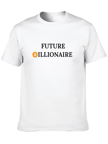 Future Billionaire Bitcoin Graphic Tee - Black Cotton