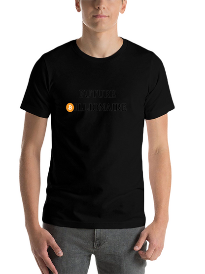 Future Billionaire Bitcoin Graphic Tee - Black Cotton