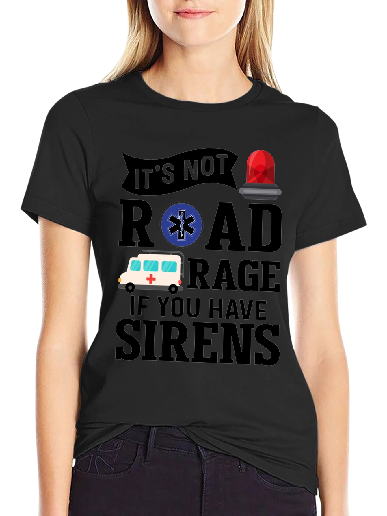 Funny EMS T-Shirt - Road Rage Sirens Tee