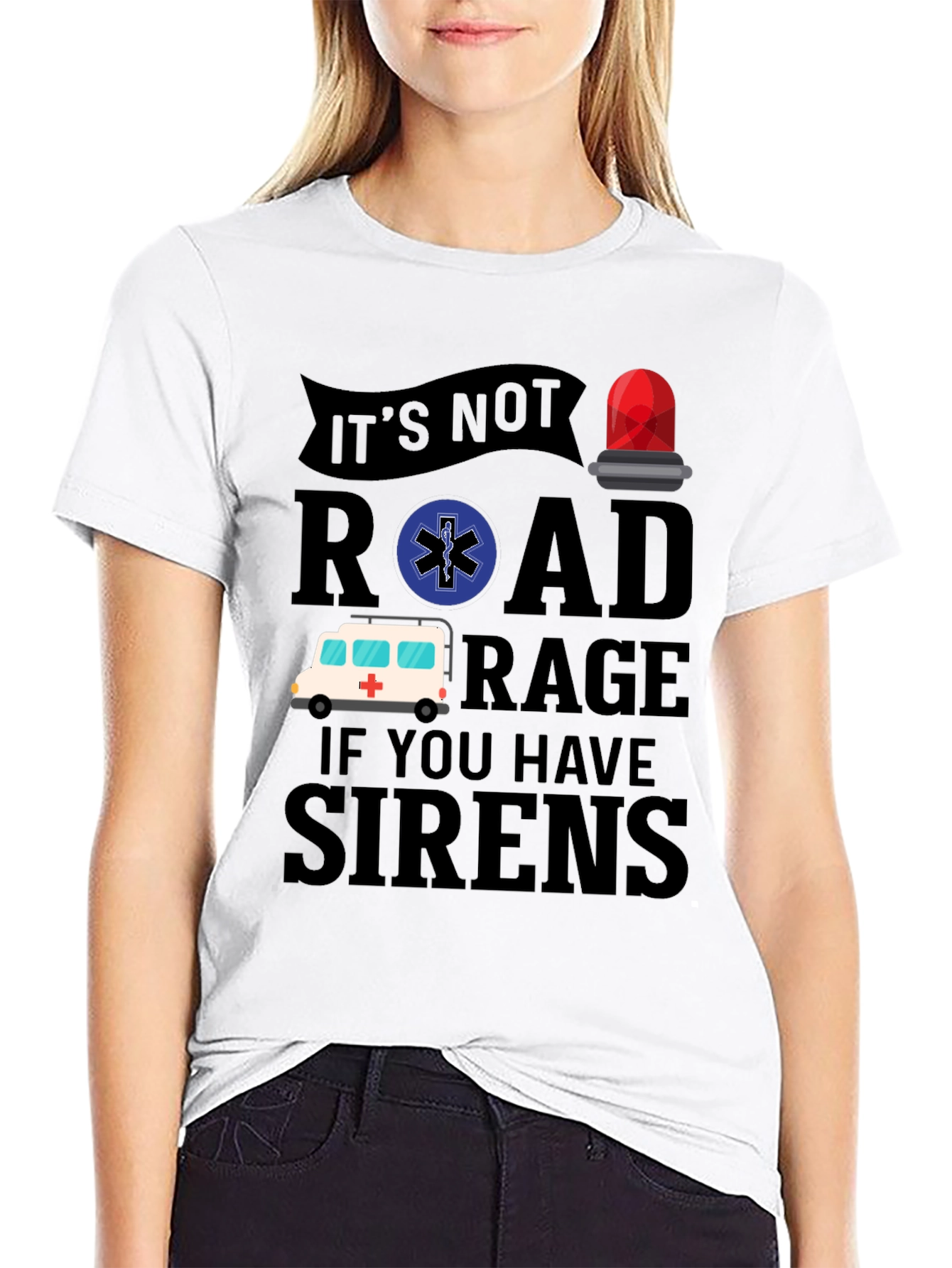 Funny EMS T-Shirt - Road Rage Sirens Tee