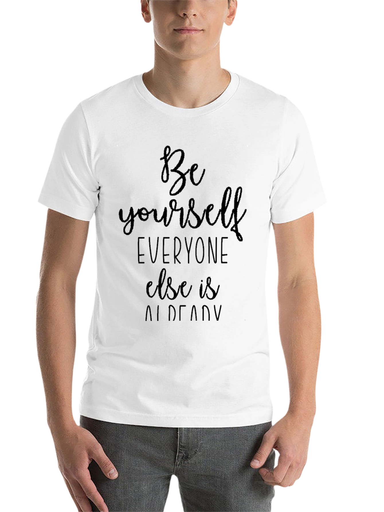 Be Yourself Black Graphic Tee