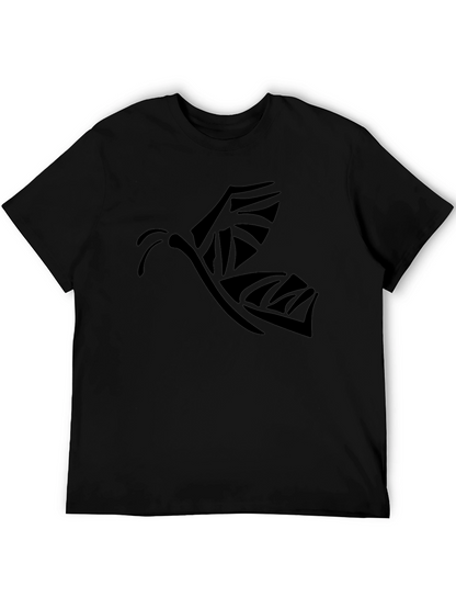 Tribal Butterfly Graphic Black T-Shirt