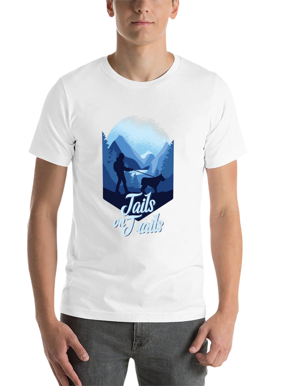 Tails on Trails Graphic Tee - Hiking Adventure