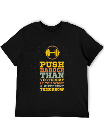 Motivational Workout T-Shirt: Push Harder