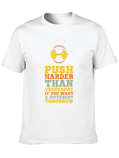 Motivational Workout T-Shirt: Push Harder