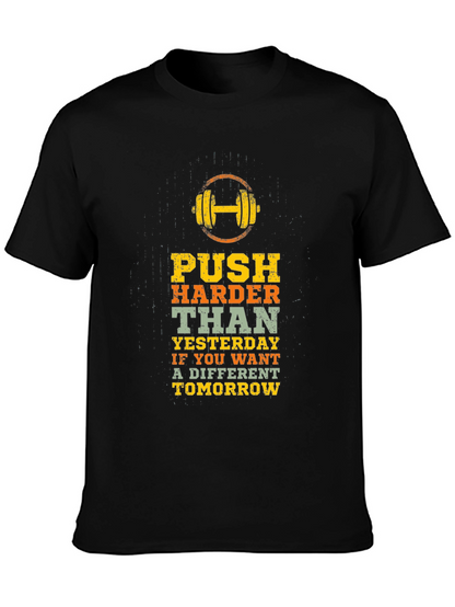Motivational Workout T-Shirt: Push Harder