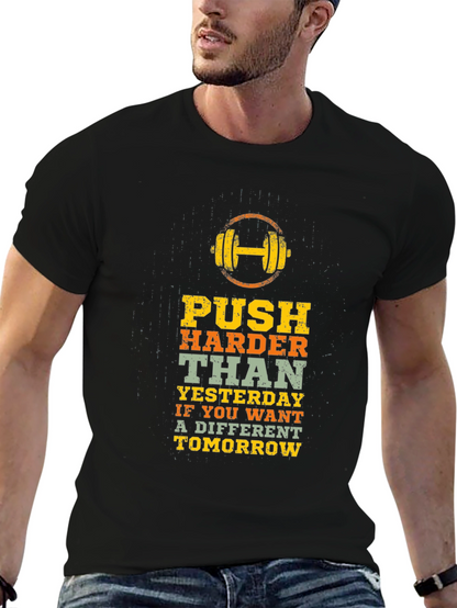 Motivational Workout T-Shirt: Push Harder