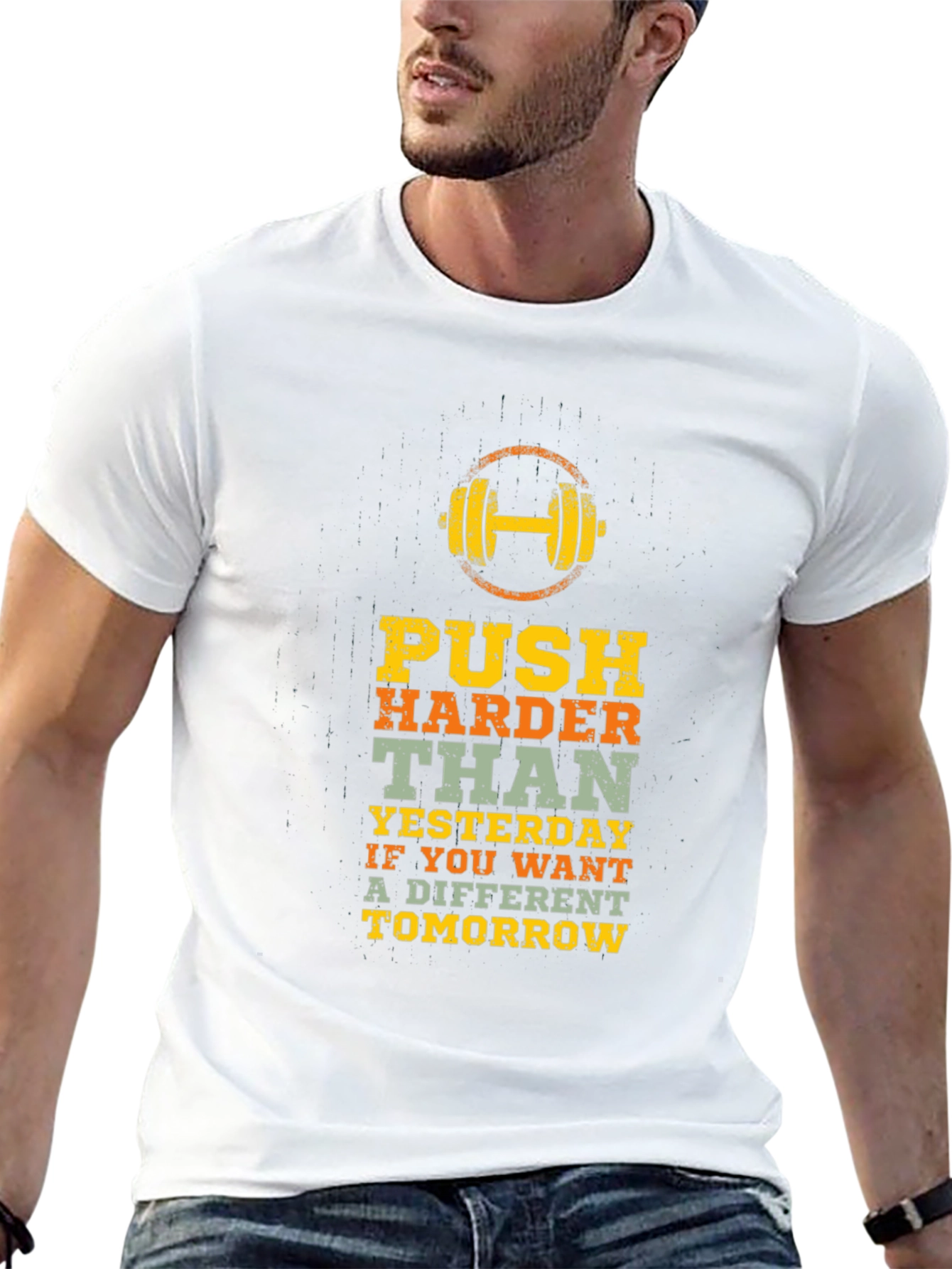 Motivational Workout T-Shirt: Push Harder