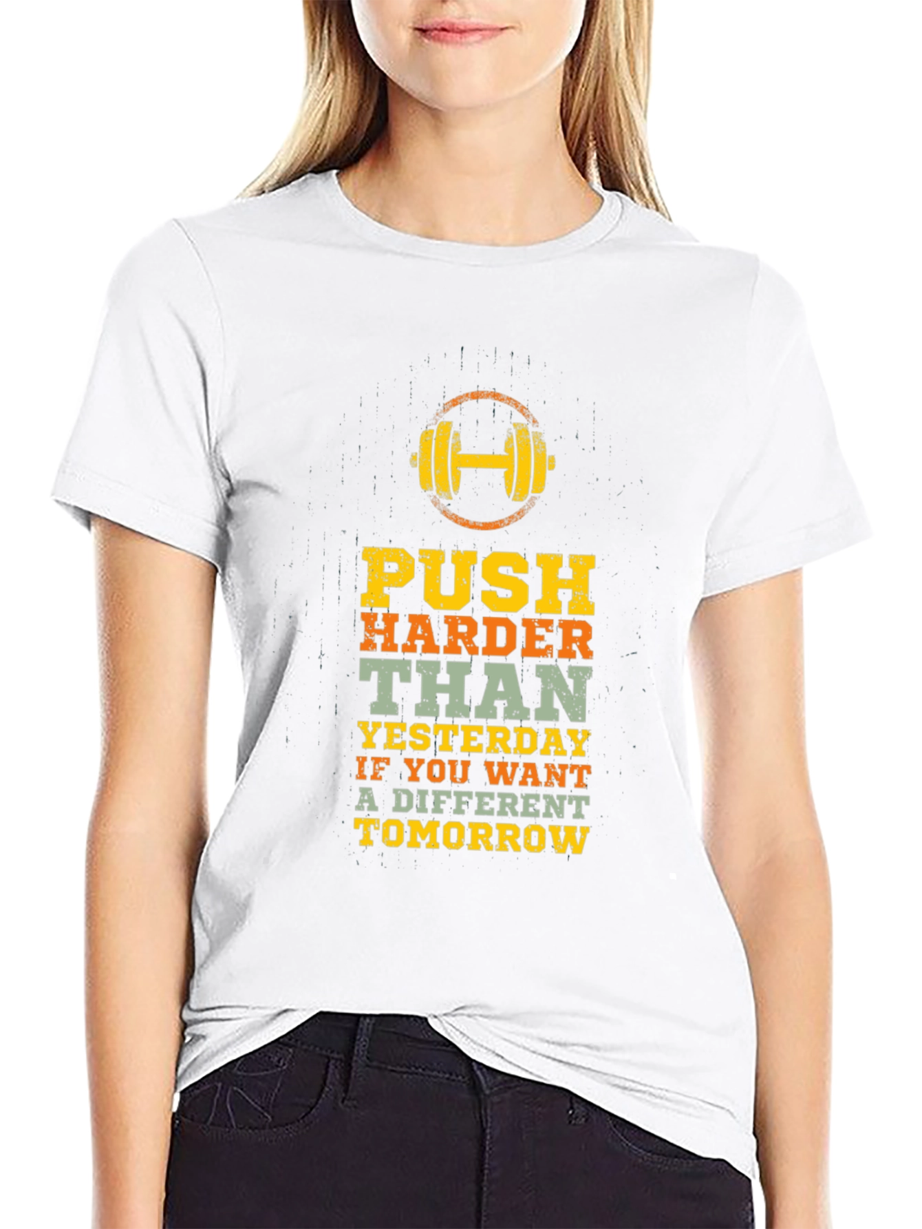Motivational Workout T-Shirt: Push Harder