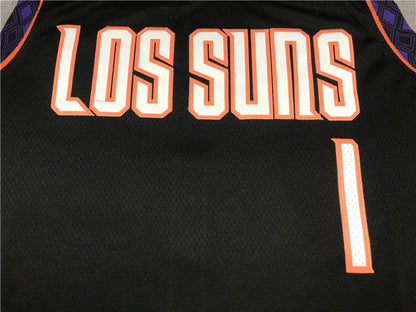 Men's Phoenix Suns Devin Booker #1 Black Replica Jerseys - City Edition