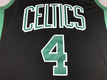 Men's Boston Celtics Jrue Holiday #4 Black Swingman Jerseys - Statement Edition
