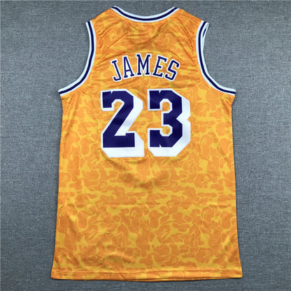 Men's Los Angeles Lakers LeBron James #23 NBA Orange Swingman Jerseys