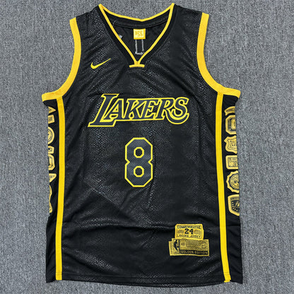 Men's Los Angeles Lakers Kobe Bryant #8-24 Black Swingman Jerseys