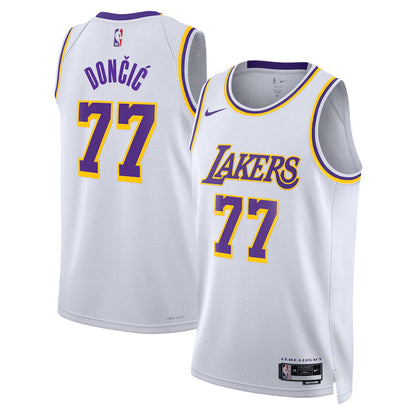 Los Angeles Lakers Nike Association Edition Swingman Jersey - White - Luka Don??i??
