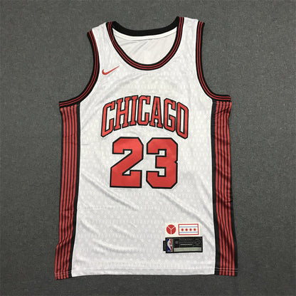 Men's Chicago Bulls Michael Jordan #23 White 2022/23 Swingman Jerseys - City Edition
